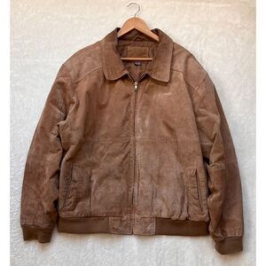 Vintage Kingsbridge Men's Tan Genuine Leather Jacket, Size X-LARGE